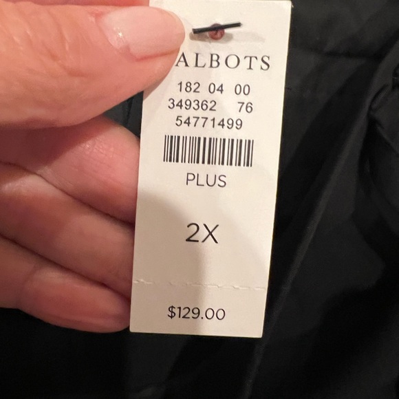 Talbots Tie Waist Wide Leg Crop Size 2X NWT - Picture 9 of 10